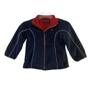 TOMMY HILFIGER Boy’s Red/White/Blue Reversible Zip Up Jacket / Size: Small 5-6